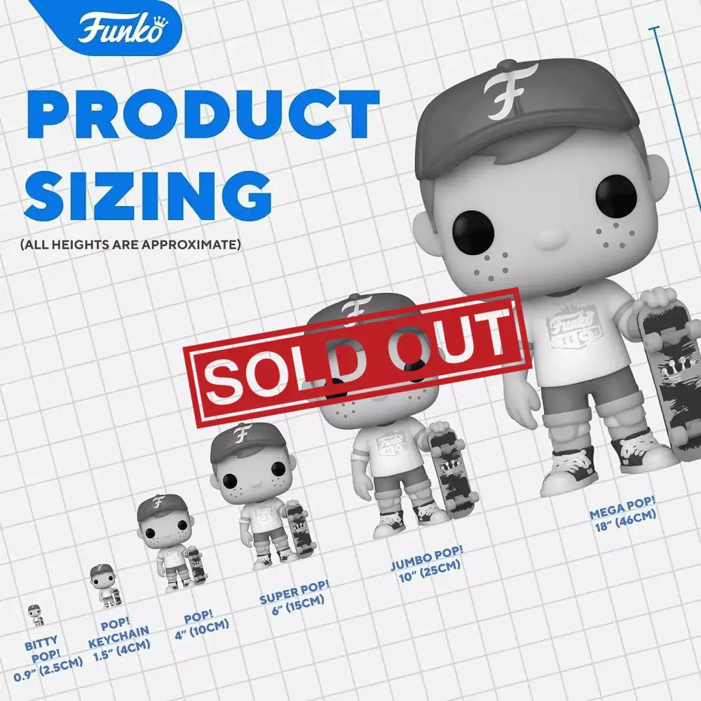 Funko Pop figure size comparison.