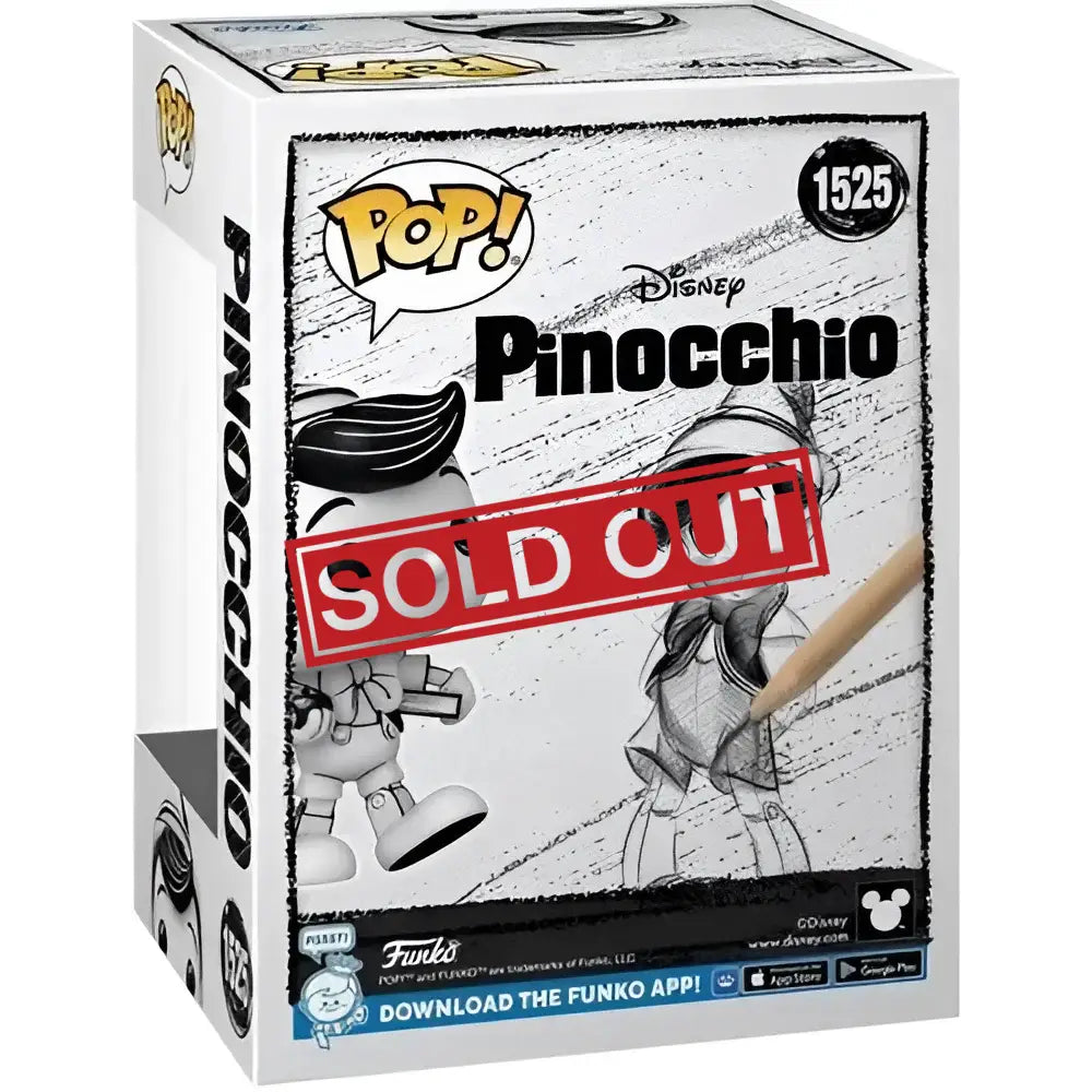 Pinocchio Funko Pop box.