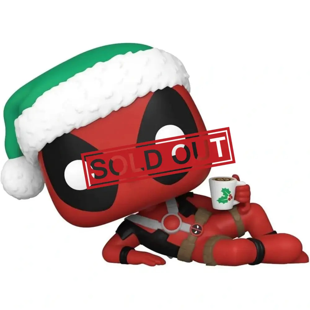 Christmas-themed Deadpool figurine.