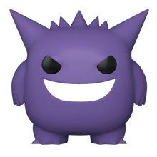 Purple Pokemon Gengar Funko Pop vinyl figure with black eyes and a wide white grin from Funko Pop Pokemon series