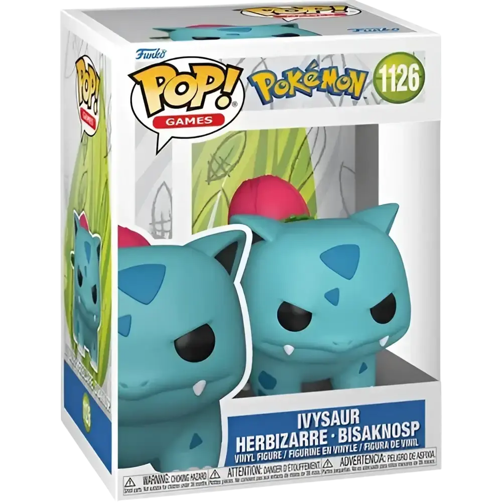 Funko pop pokemon ivysaur vinyl figure blue icy design with red cap and black eyes collectible toy
