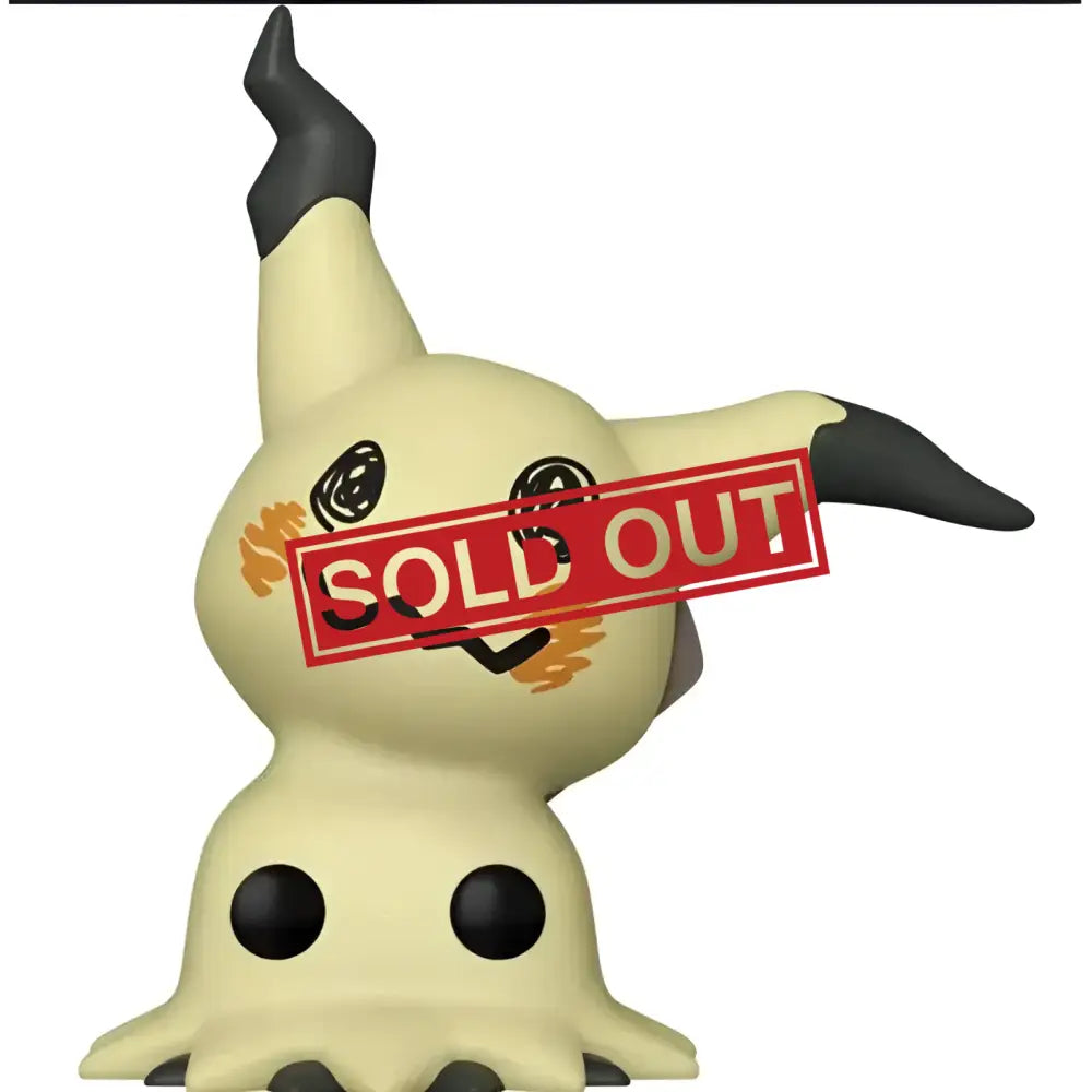 Mimikyu figurine with drawn-on face.