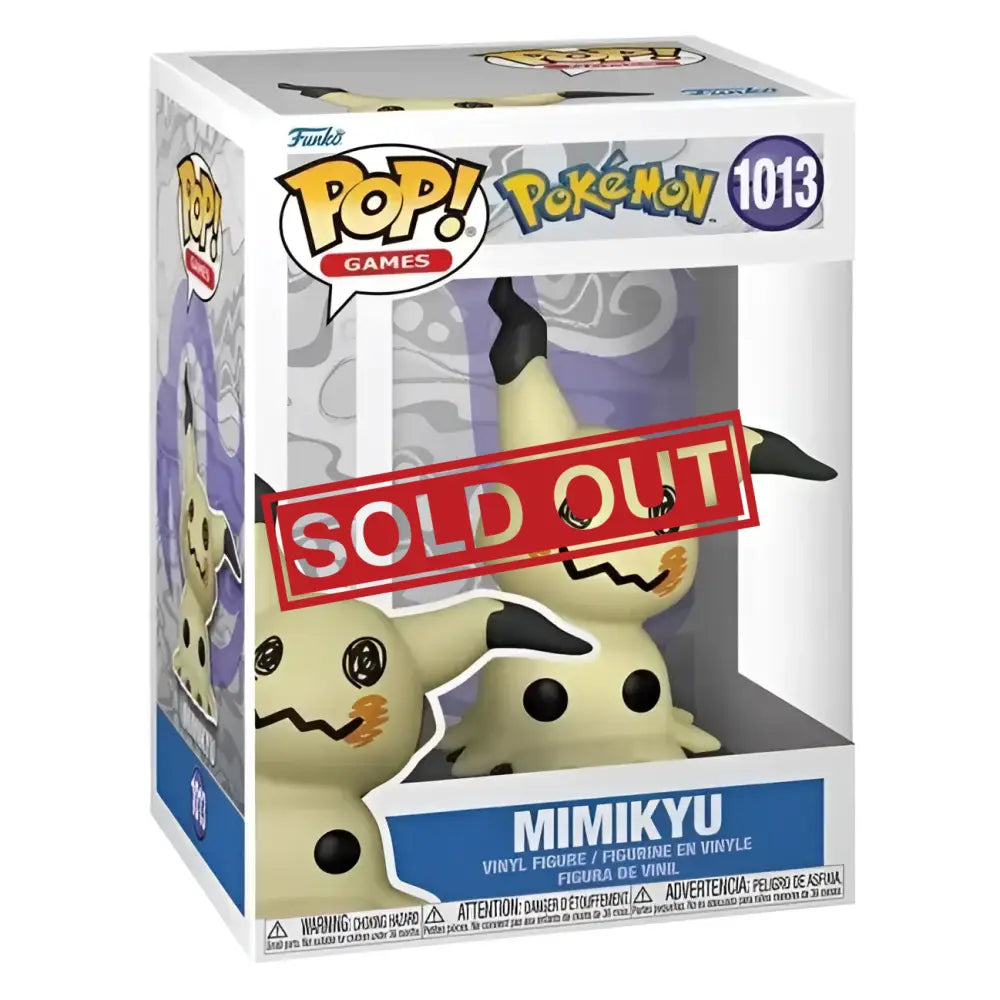 Mimikyu Funko Pop figurine in box.