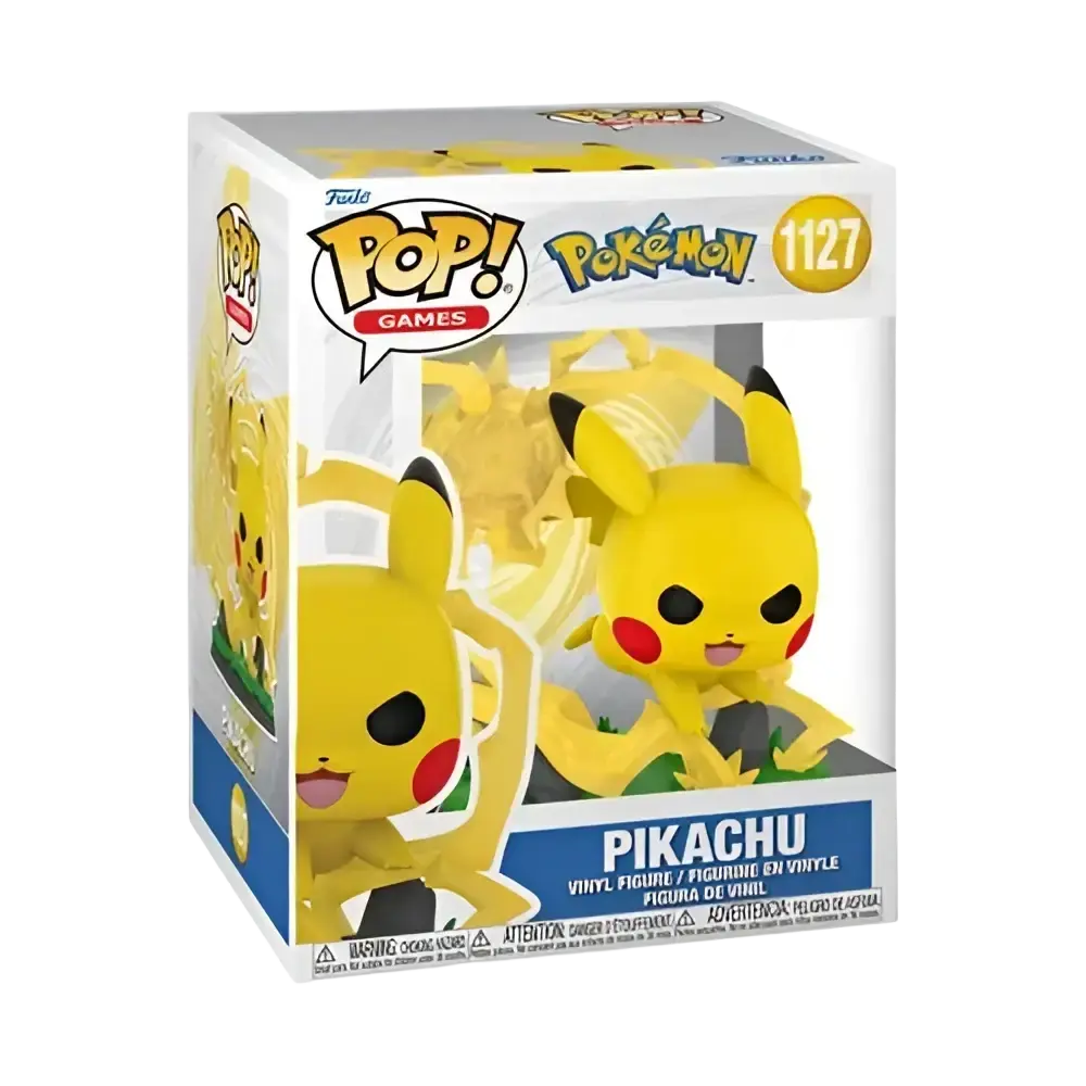 Funko pop yellow vinyl pokémon pikachu figure model 1127 from the funko pop pokemon pikachu series