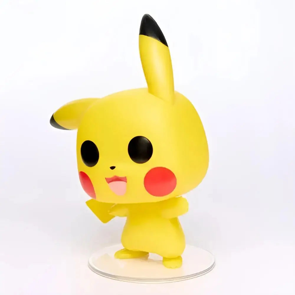 Funko Pop Pokémon Pikachu #553 vinyl figure yellow with black-tipped ears and red cheeks on clear base