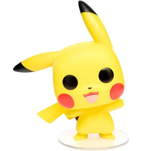 Funko Pop Pokémon Pikachu vinyl figure #553 yellow with black-tipped ears and red cheeks on clear base