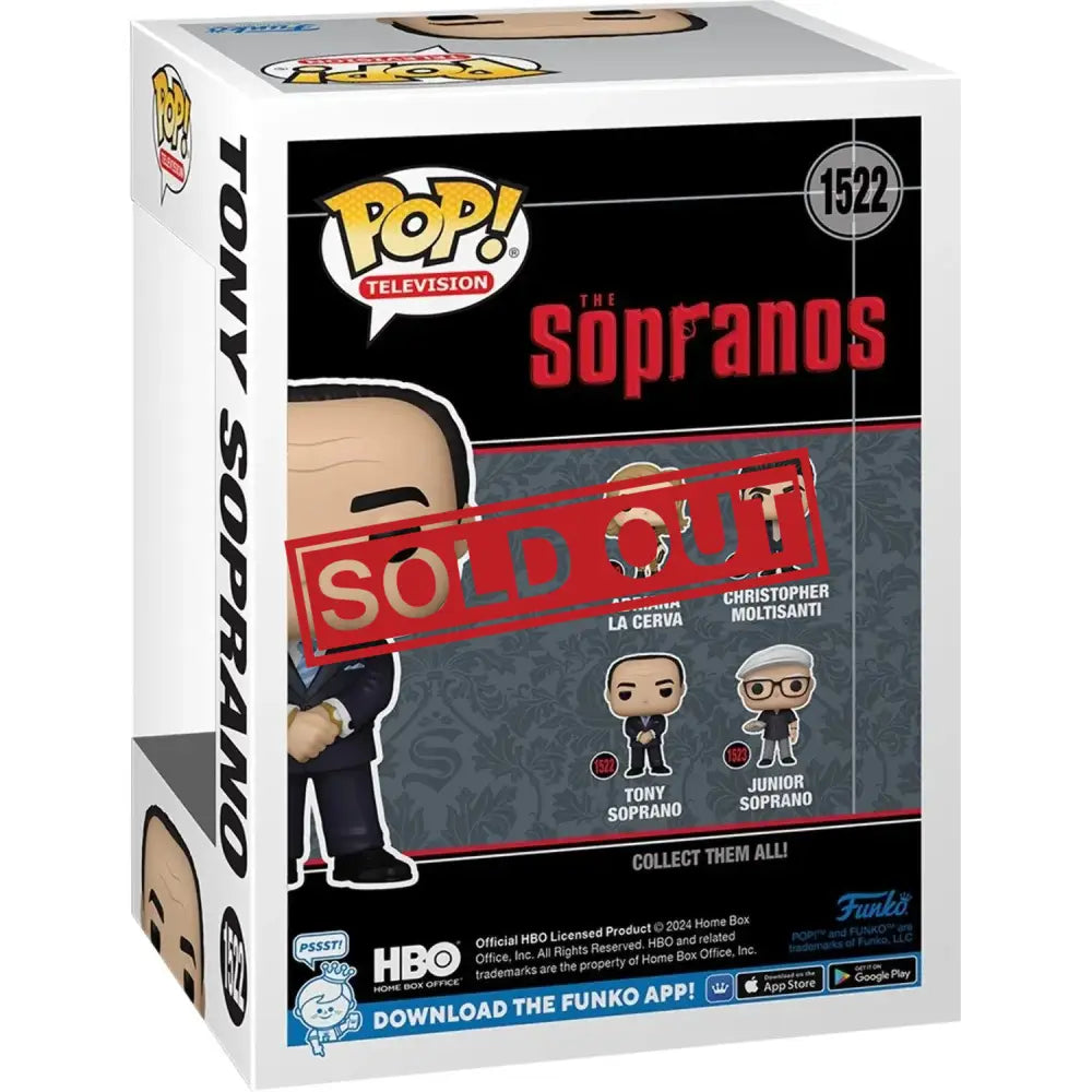 Tony Soprano Funko Pop box.