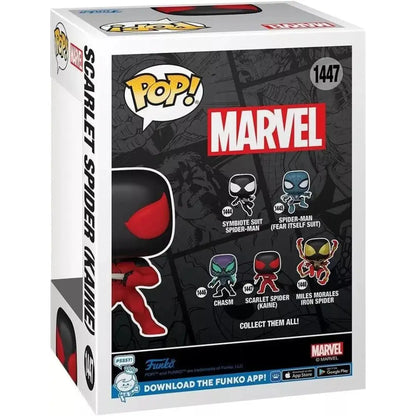 Scarlet Spider Funko Pop box.