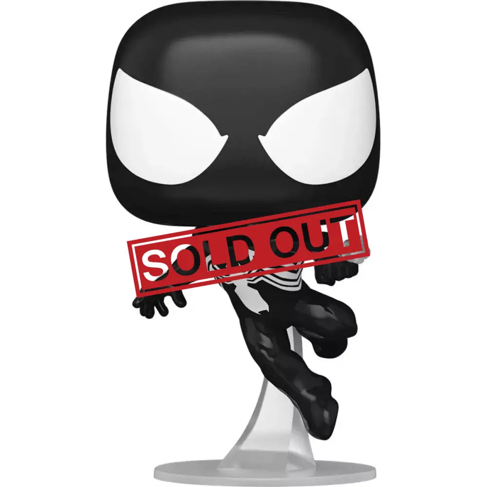 Black and white Spider-Man Funko Pop.