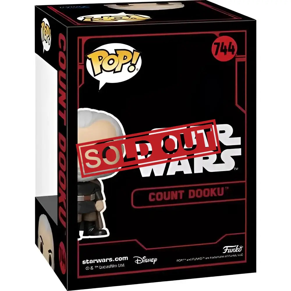 Count Dooku Funko Pop box.