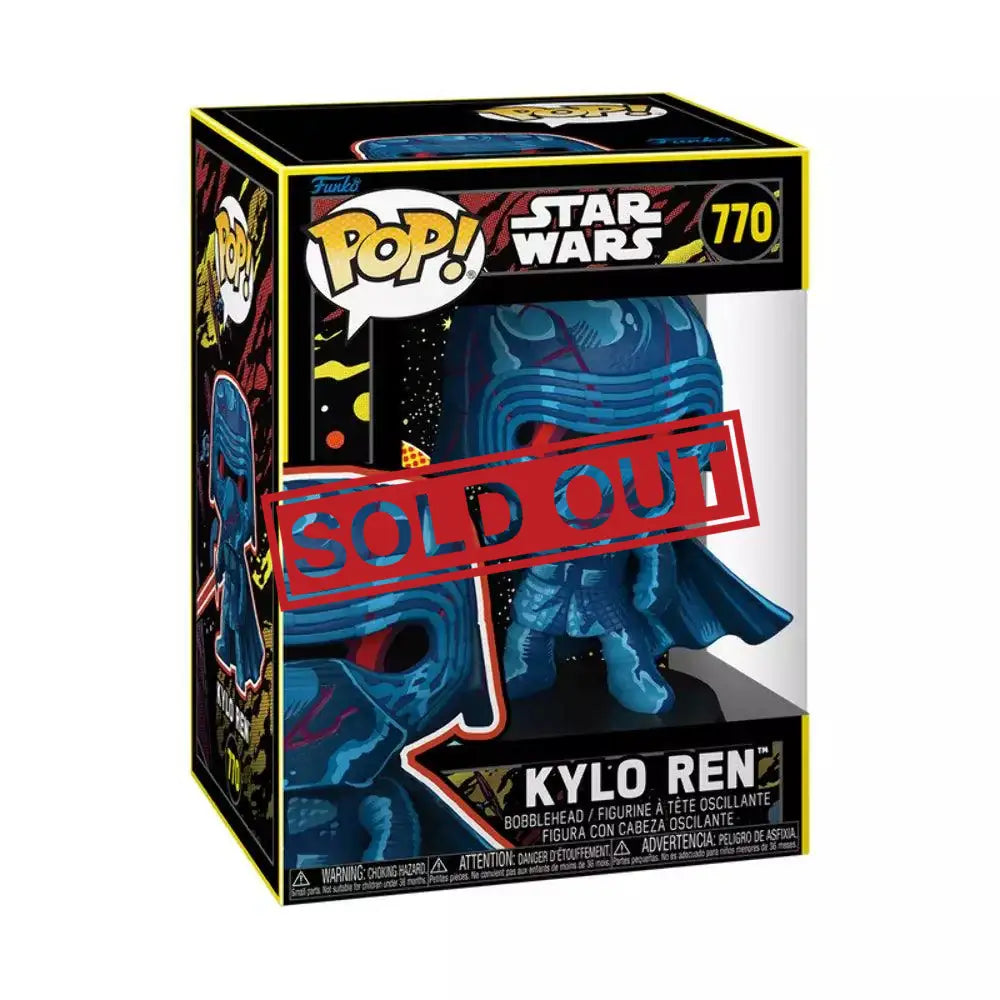 Kylo Ren Funko Pop figure in box.