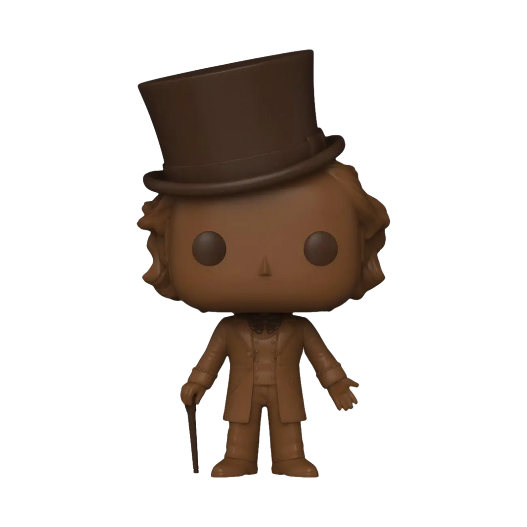 Chocolate-colored Willy Wonka Funko Pop figure.