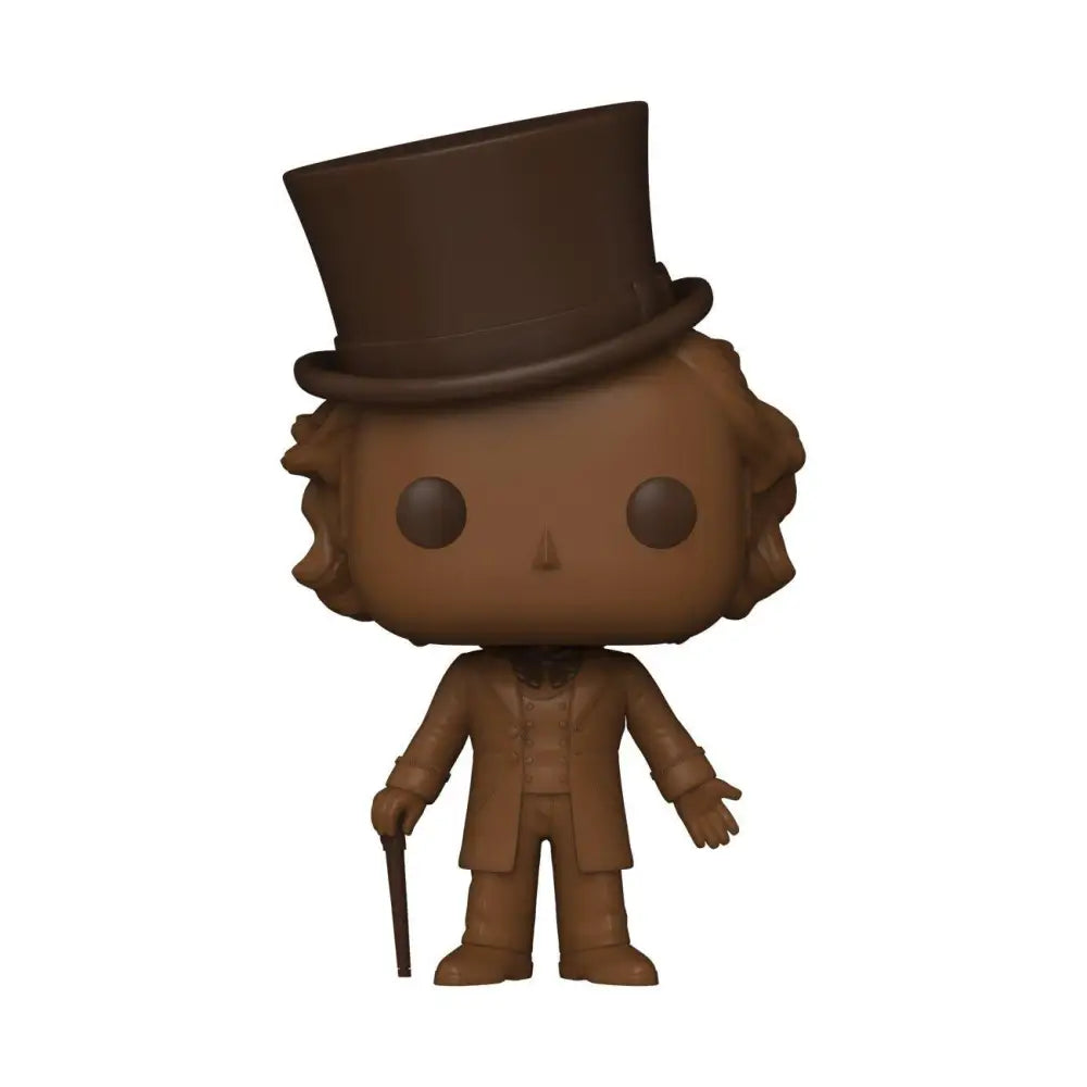 Chocolate-colored Willy Wonka Funko Pop figure.