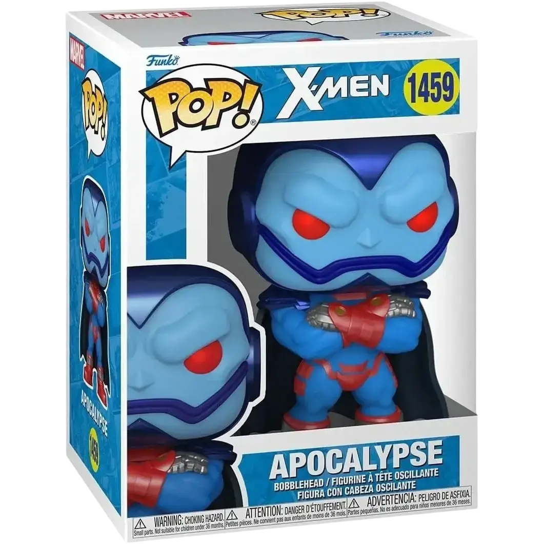 Blue and red apocalypse funko pop! Figure with a head that moves.