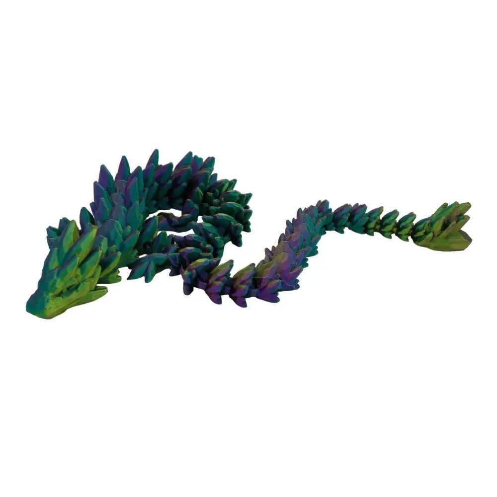 Articulated rainbow dragon.
