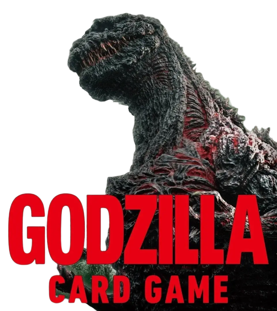 Godzilla card game box featuring the iconic monster in a dramatic pose.