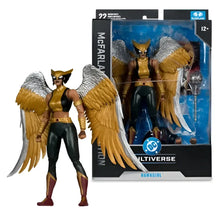 Golden and silver winged kendra saunders action figure in black gold and red costume by mcfarlane toys