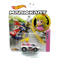 Hot wheels mario kart peach p-wing car toy.