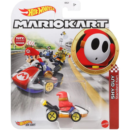 Hot wheels mario kart shy guy standard kart toy car.