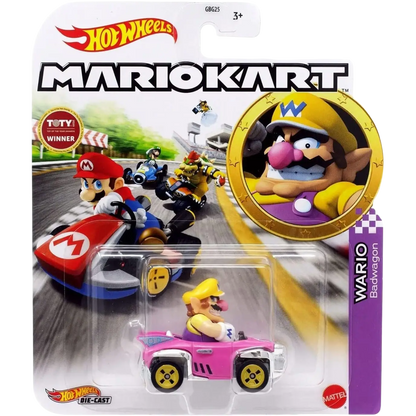 Hot wheels mario kart wario badwagon toy car.