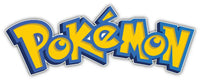 The iconic yellow and blue ’Pokémon’ logo, a recognized symbol of the popular media franchise.