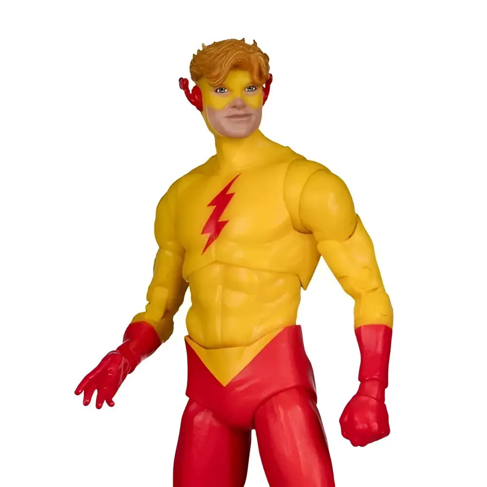 Kid flash classic 7-inch action figure in yellow and red with lightning bolt emblem and articulated limbs by dc multiverse