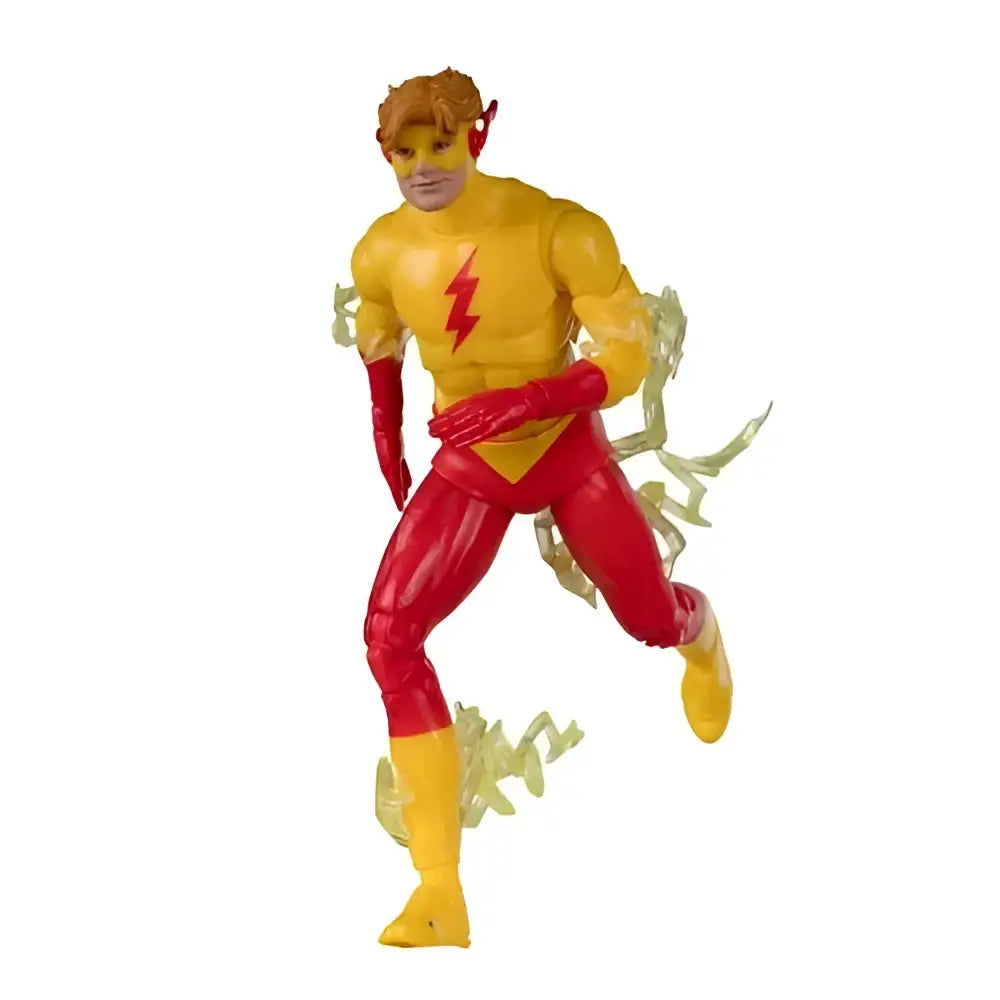 Kid flash classic 7-inch scale action figure with yellow and red suit and translucent yellow energy effects at legs