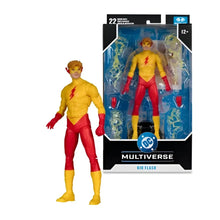 Kid flash classic 7-inch scale action figure featuring yellow and red suit with lightning bolt emblem in dynamic pose