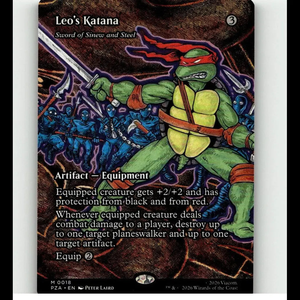#M0018 Leo's Katana Viacom Borderless Non-Foil
