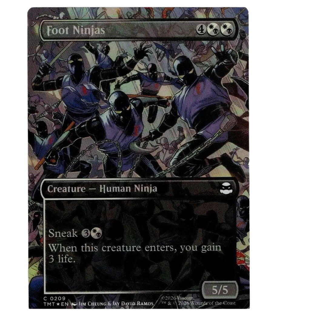 Magic: The Gathering TMT CF 0209 Foot Ninjas (Borderless) Foil TMNT