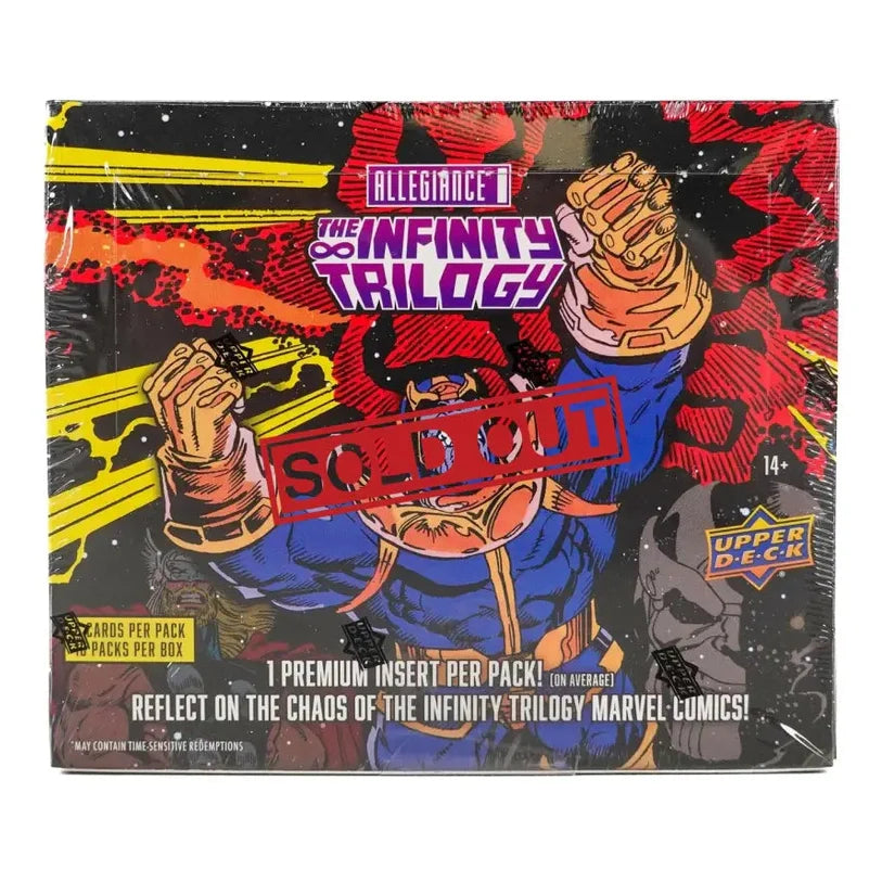 Marvel Infinity Trilogy trading card box.