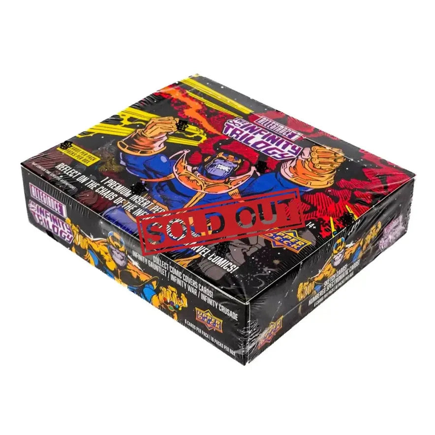 Marvel Infinity Trilogy trading card box.