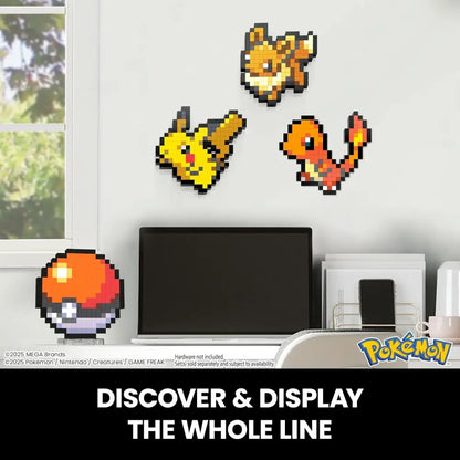 8-bit pikachu wall decal sticker.