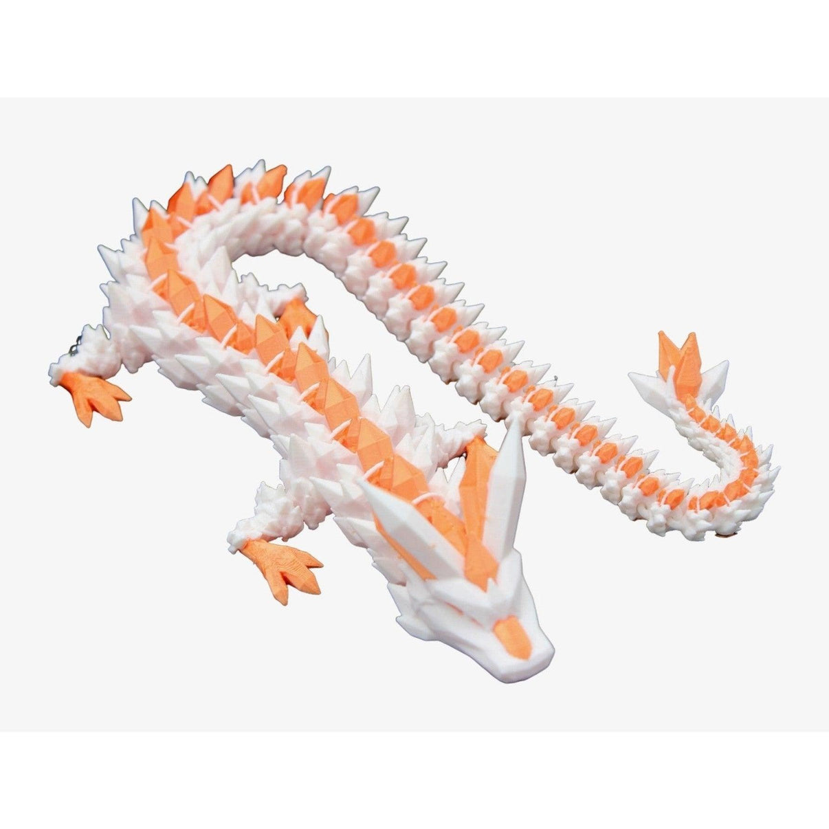 Multicolor Crystal Dragon Fidget Toy - 3D Printed Articulated Dragon - Alchemist Cards & Games