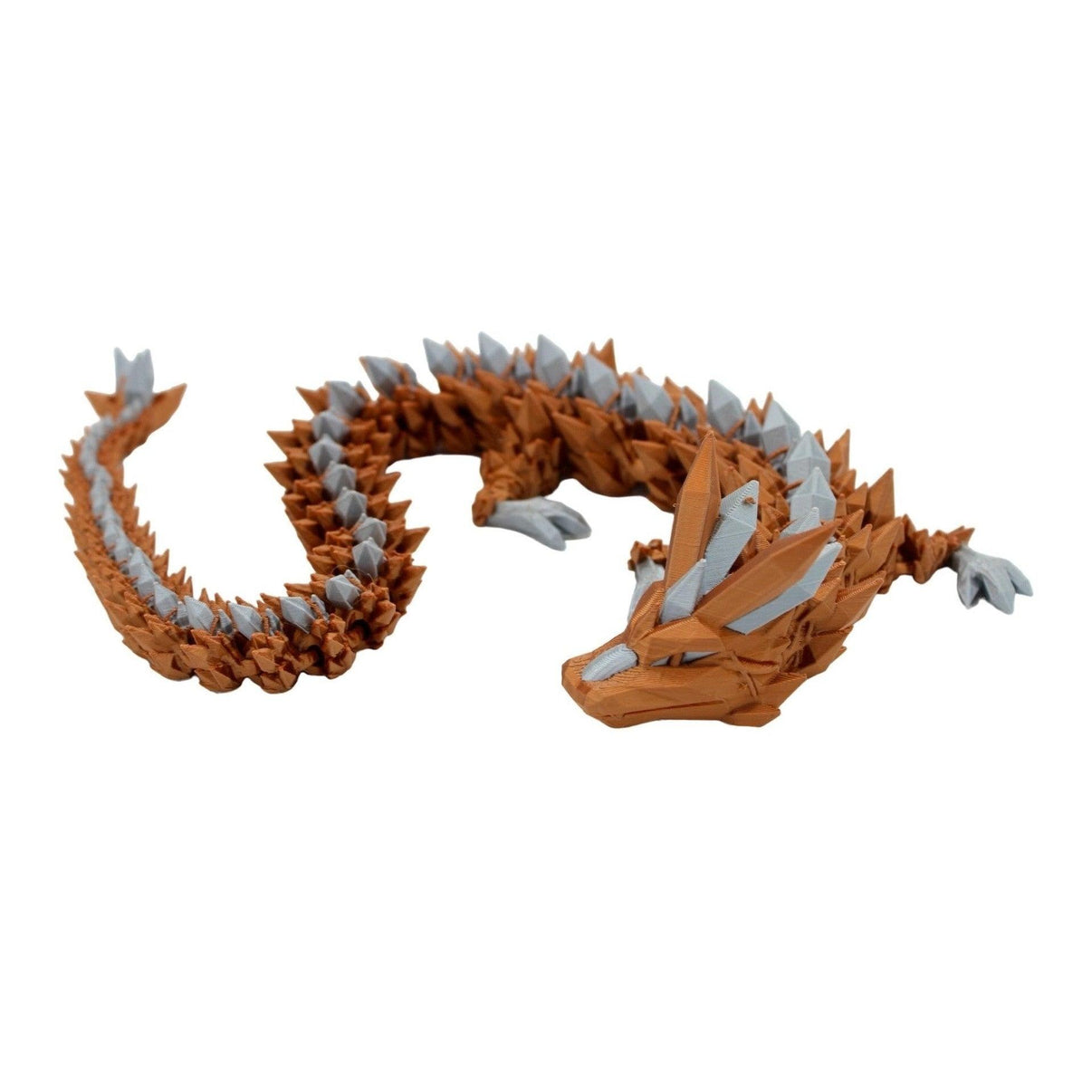 Multicolor Crystal Dragon Fidget Toy - 3D Printed Articulated Dragon - Alchemist Cards & Games