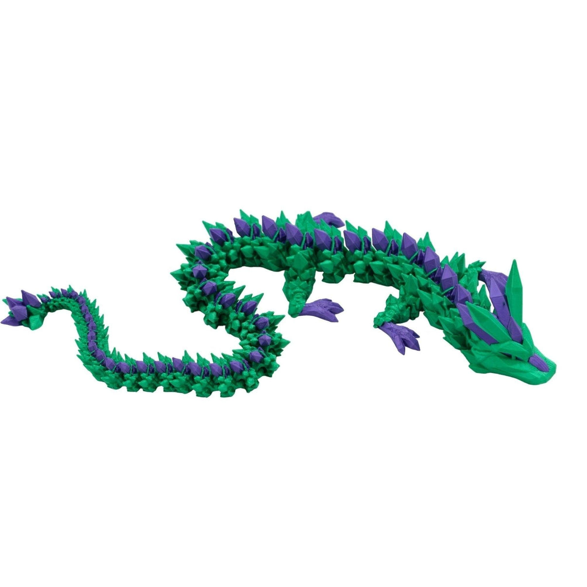 Multicolor Crystal Dragon Fidget Toy - 3D Printed Articulated Dragon - Alchemist Cards & Games