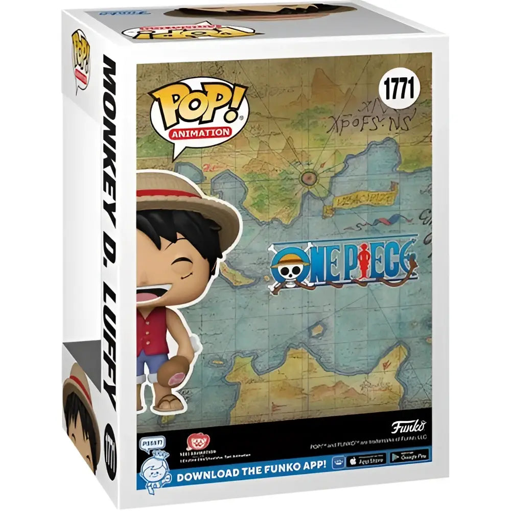 Funko pop vinyl figure of monkey d luffy from one piece featuring detailed animation design and vibrant colors