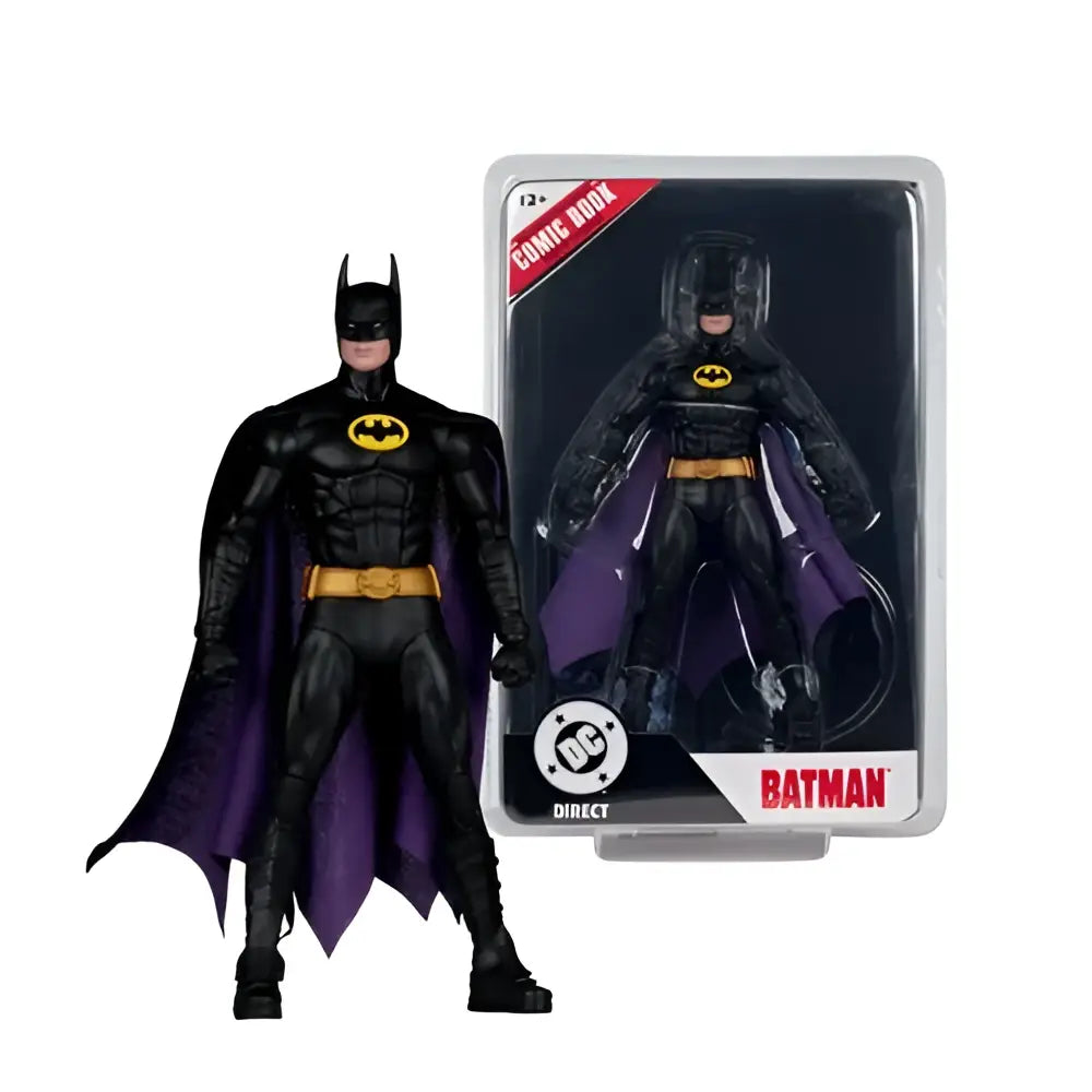 Page punchers w13 batman 89 7-inch black batman action figure with purple cape and gold belt in comic book blister pack by dc direct