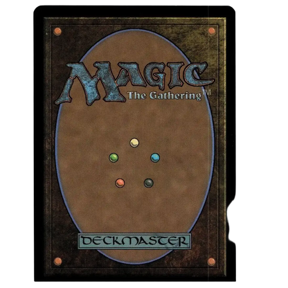 Brown magic the gathering deckmaster card back with textured surface and five colored orbs for borderless tmnt ninja turtles pza magic mtg