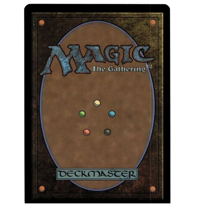 Brown magic the gathering deckmaster card back with textured surface and five colored orbs for borderless tmnt ninja turtles pza magic mtg