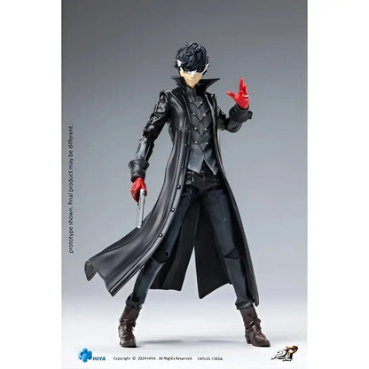 Persona 5 Royal Joker exquisite basic 1 12 action figure with black leather-like trench coat red gloves and silver pistol detailed stitching interchangeable hands