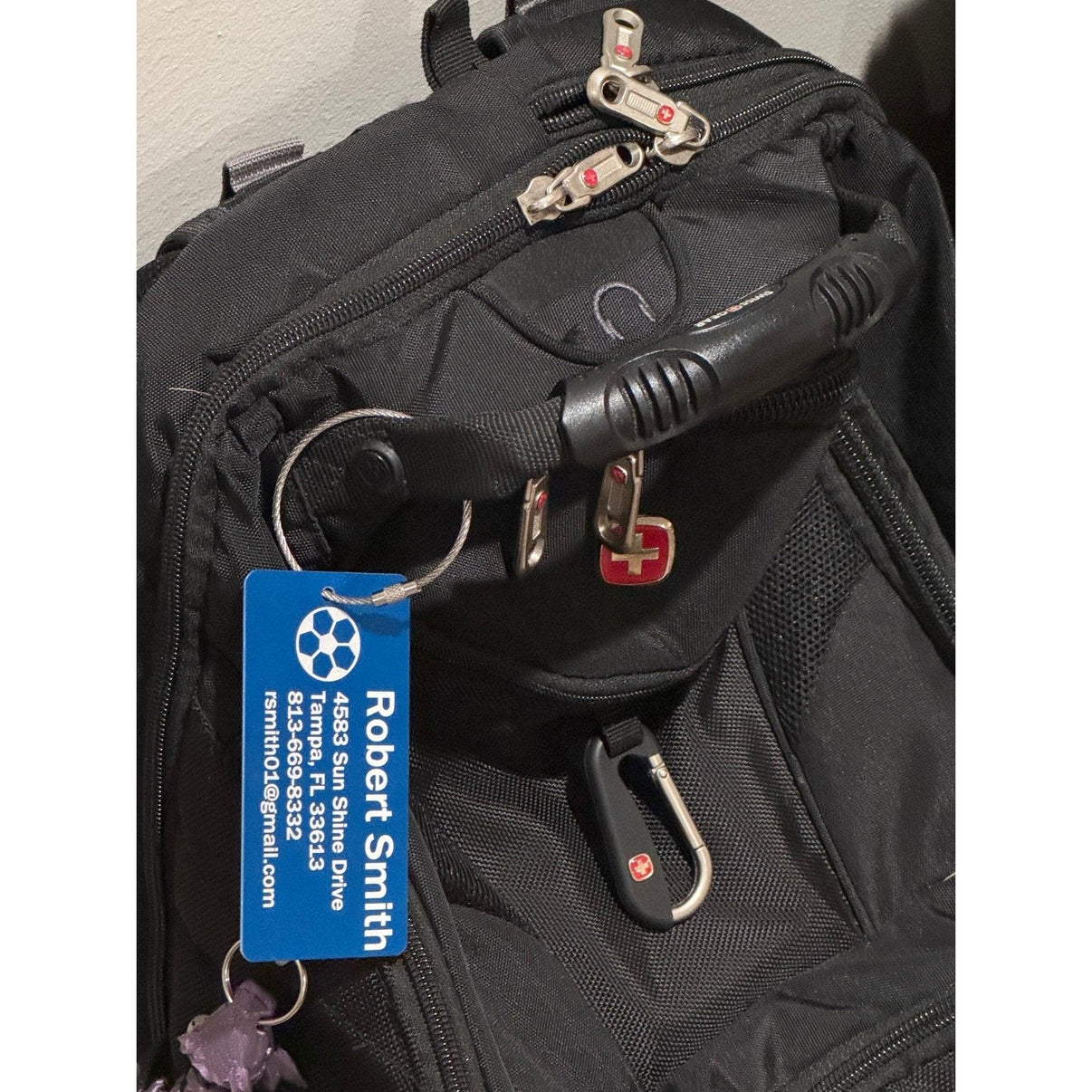 Personalized Aluminum Luggage Tag, Engraved Aluminum Tag - Travel Gift, Bag ID, Custom Images, Logos, Suitcase tag, Backpack tag - Alchemist Cards & Games