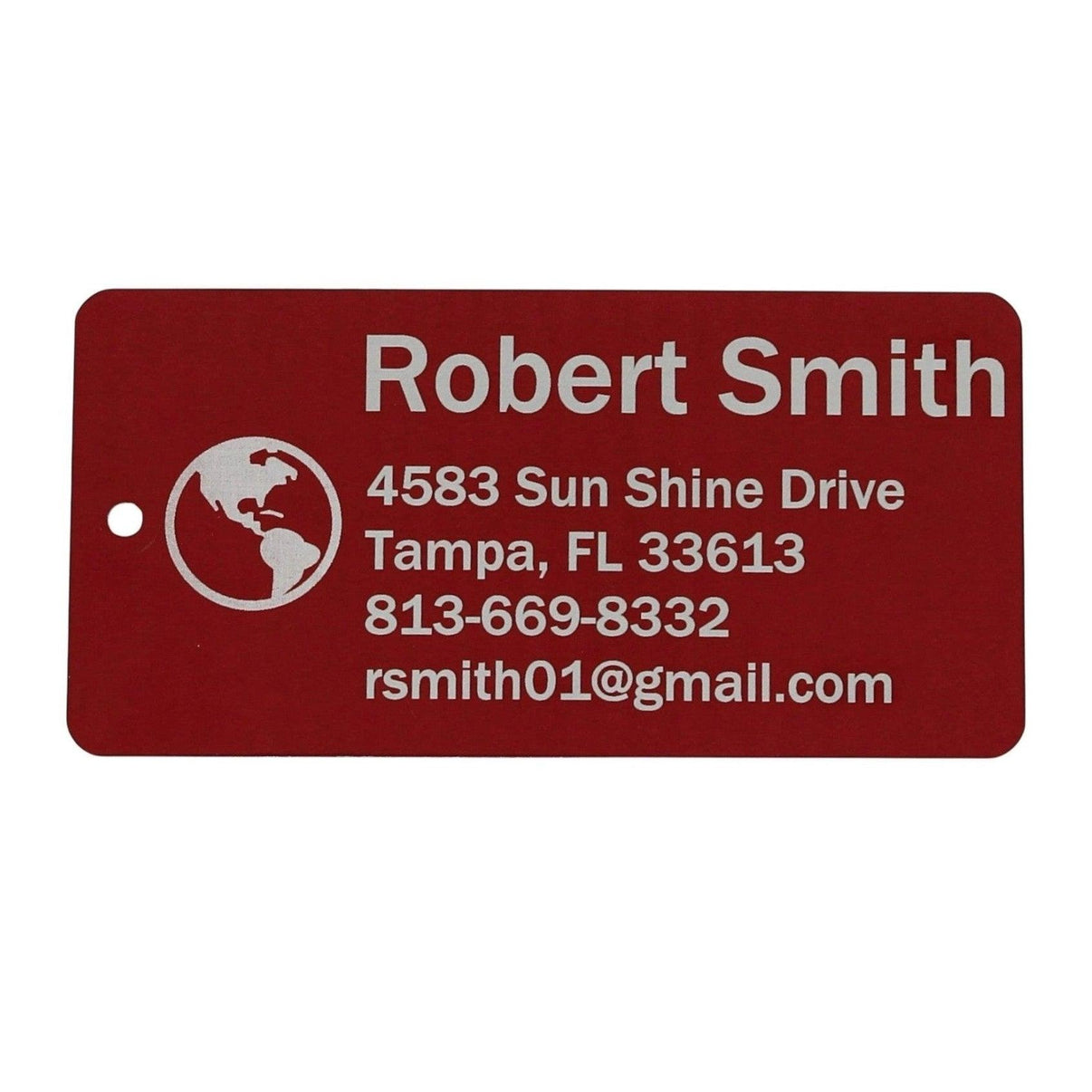 Personalized Aluminum Luggage Tag, Engraved Aluminum Tag - Travel Gift, Bag ID, Custom Images, Logos, Suitcase tag, Backpack tag - Alchemist Cards & Games