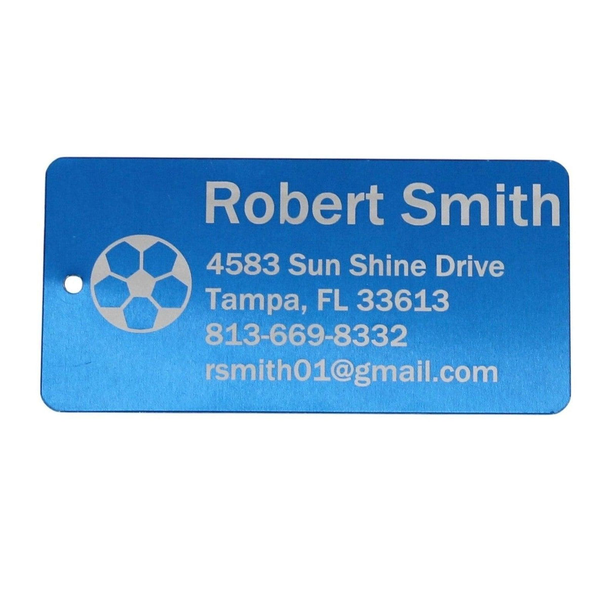 Personalized Aluminum Luggage Tag, Engraved Aluminum Tag - Travel Gift, Bag ID, Custom Images, Logos, Suitcase tag, Backpack tag - Alchemist Cards & Games