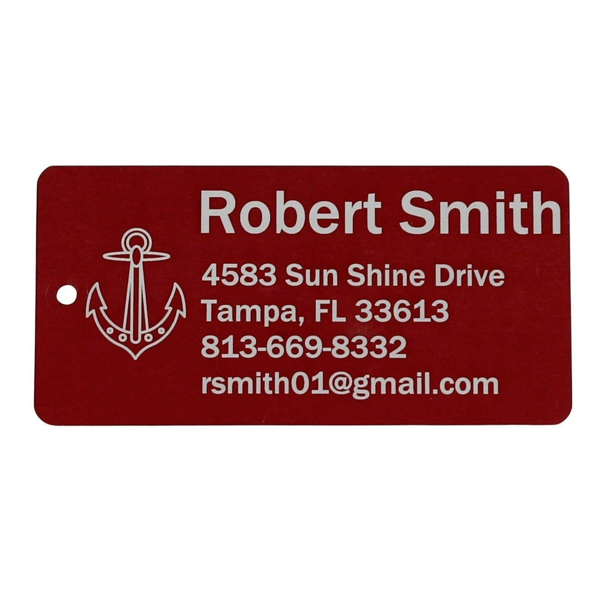 Personalized Aluminum Luggage Tag, Engraved Aluminum Tag - Travel Gift, Bag ID, Custom Images, Logos, Suitcase tag, Backpack tag - Alchemist Cards & Games