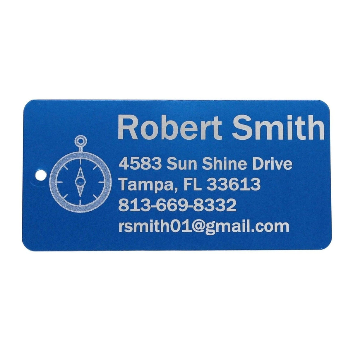 Personalized Aluminum Luggage Tag, Engraved Aluminum Tag - Travel Gift, Bag ID, Custom Images, Logos, Suitcase tag, Backpack tag - Alchemist Cards & Games