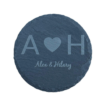 Personalized Engraved Coaster, Slate Drink Coasters, Engraved Table Protection, Unique Gift