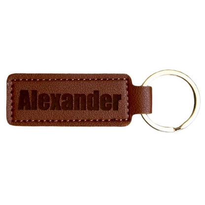 Personalized Leather Keychain, Custom Engraved Key Ring, Customized Key Holder, Unique Key Chain, Handcrafted - Alchemist Cards & Games