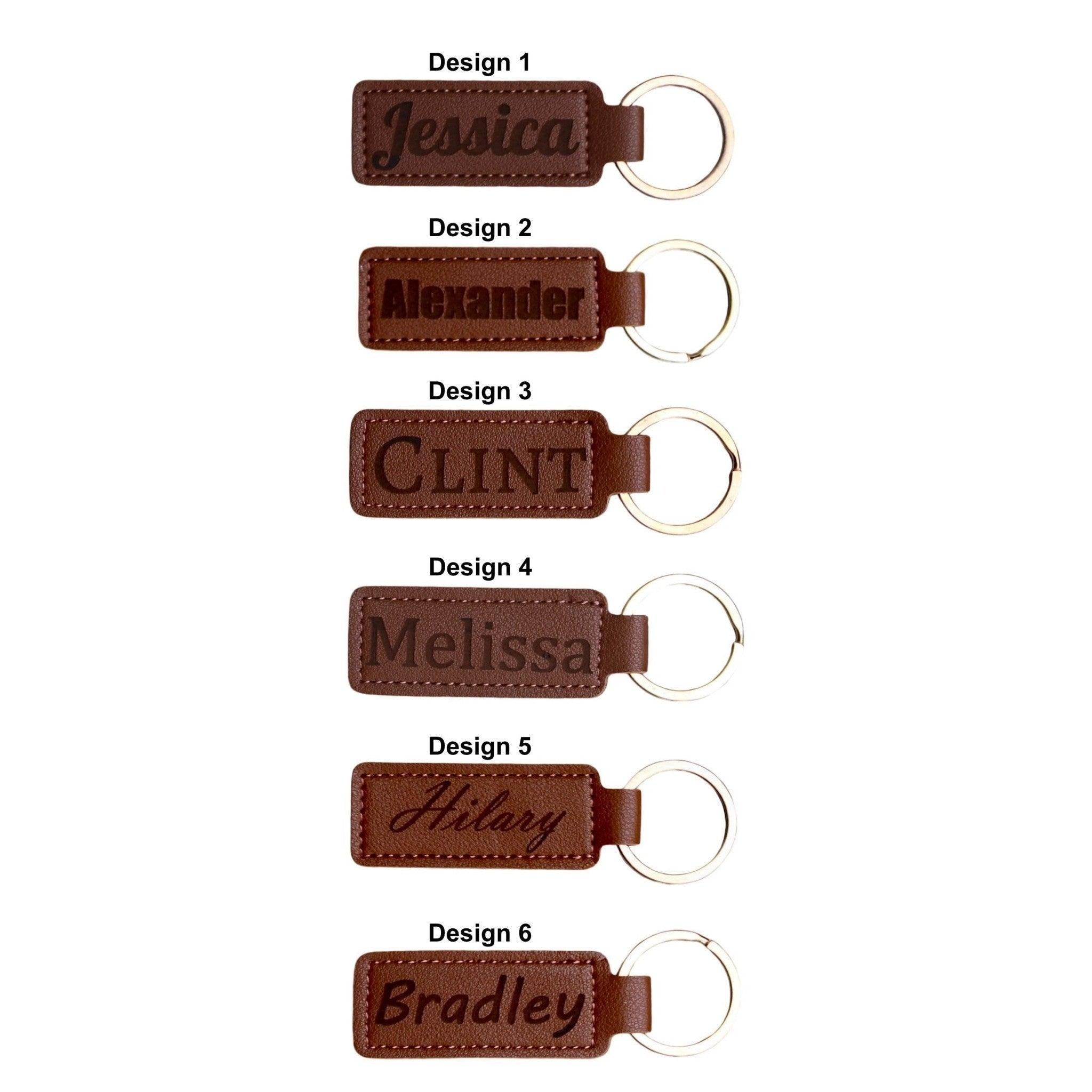 Personalized Leather Keychain, Custom Engraved Key Ring, Customized Key Holder, Unique Key Chain, Handcrafted - Alchemist Cards & Games