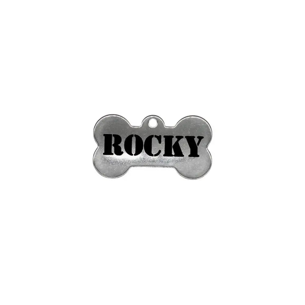 Bone-shaped pet tag.